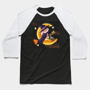 Little Bunny WItch going to Grocery Shopping Baseball T-Shirt